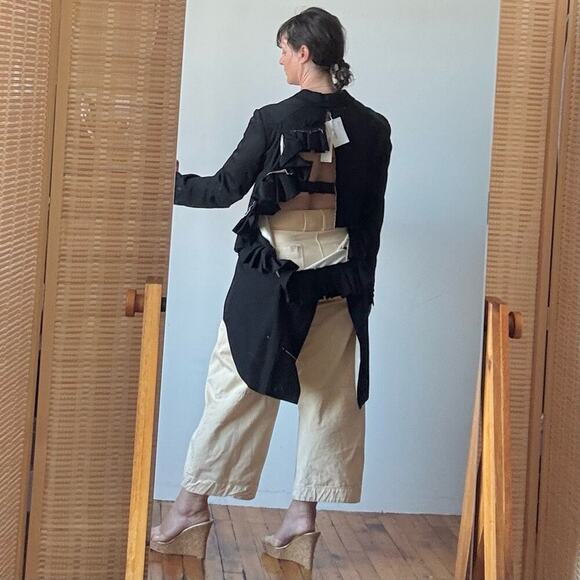 NWT COMME DES GARCONS Couture Cut-Out Deconstructed Blazer - Picture 3 of 14